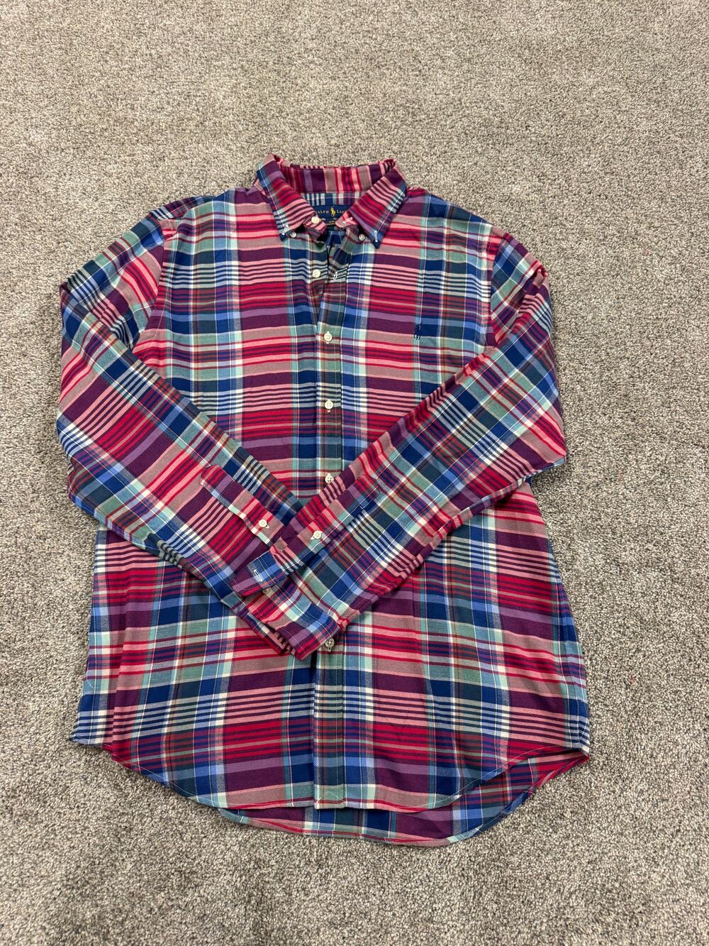 Ralph Lauren Men's Plaid Button-Down Long-Sleeve Shirt